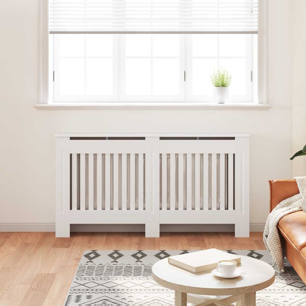Vidaxl Radiatorom Construction 152 cm MDF bianco