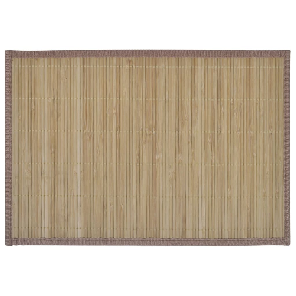 Vidaxl 6 ST Placemats 30x45 cm bamboo brown