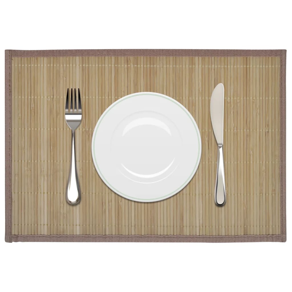Vidaxl 6 ST Placemats 30x45 cm bamboo brown