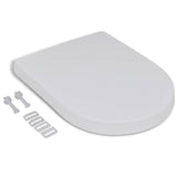 Vidaxl toilet seat soft-close square white
