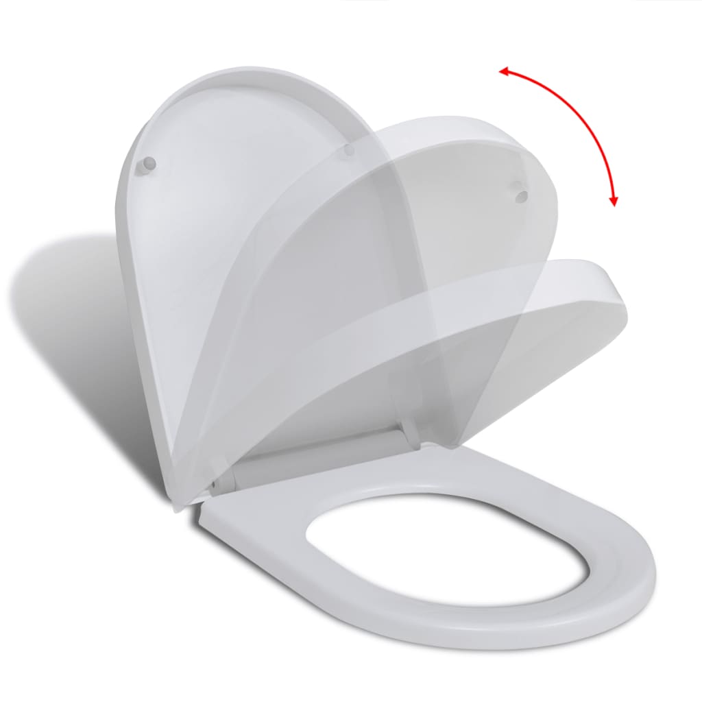 Vidaxl Toilette Sëtz soft-zou mat Quick-Fräisetzung Design Quadratway