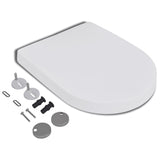 Vidaxl Toilette Sëtz soft-zou mat Quick-Fräisetzung Design Quadratway