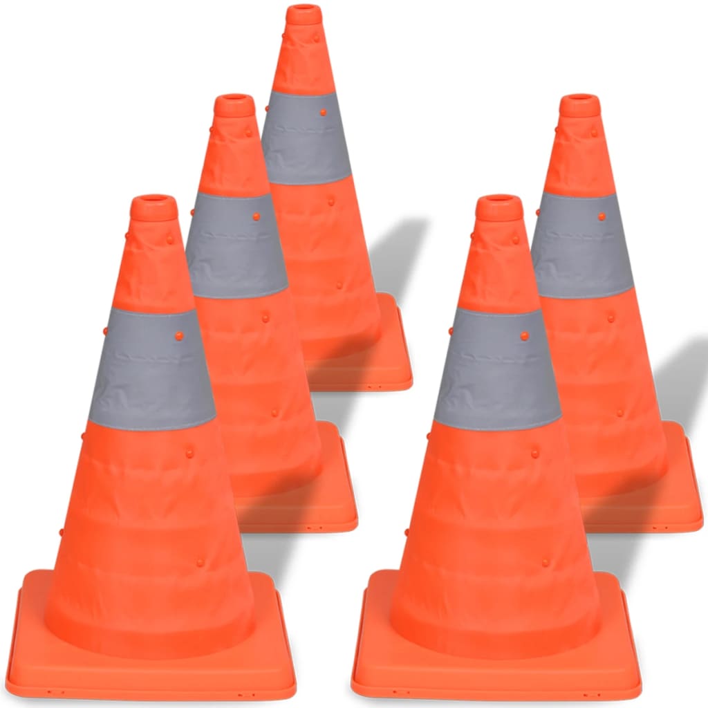 VIDAXL -Verkehrskegel faltet 42 cm 5 Teile