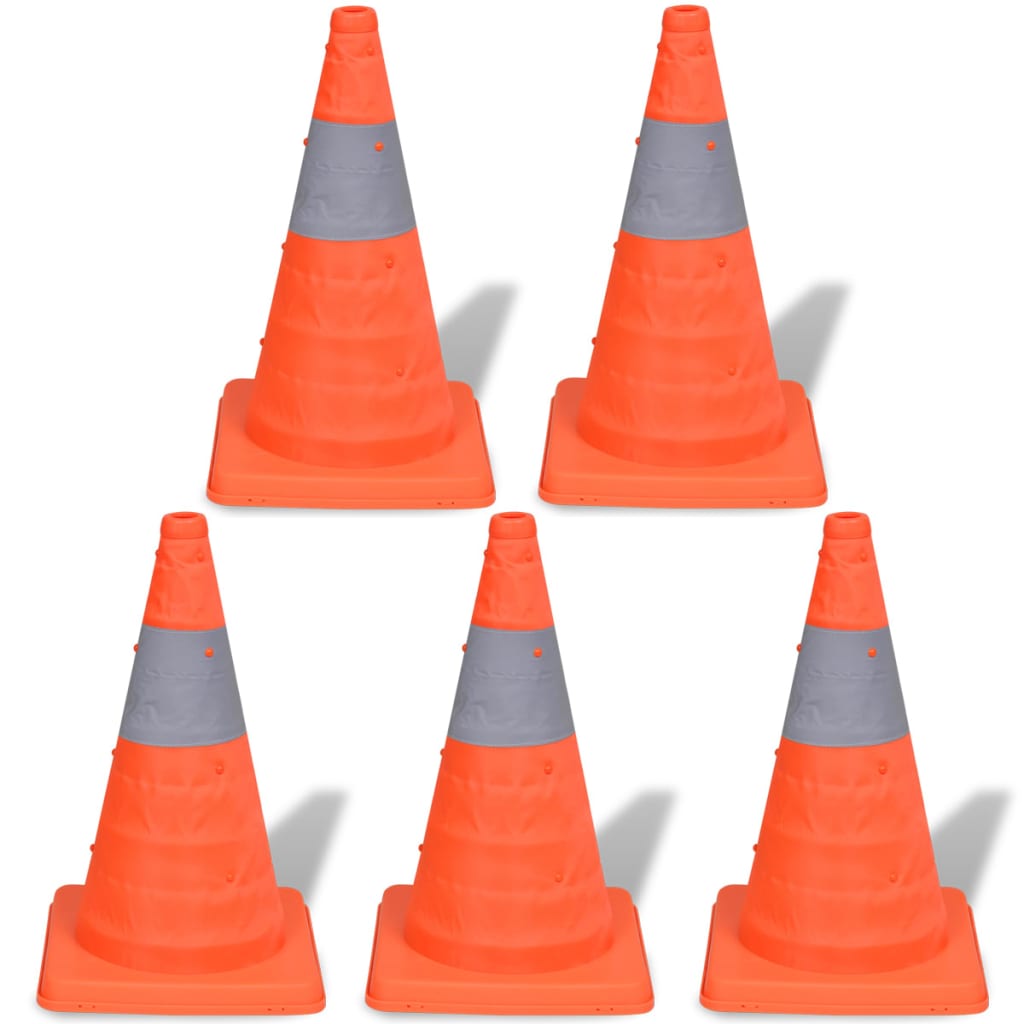 VIDAXL -Verkehrskegel faltet 42 cm 5 Teile