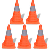 VIDAXL -Verkehrskegel faltet 42 cm 5 Teile
