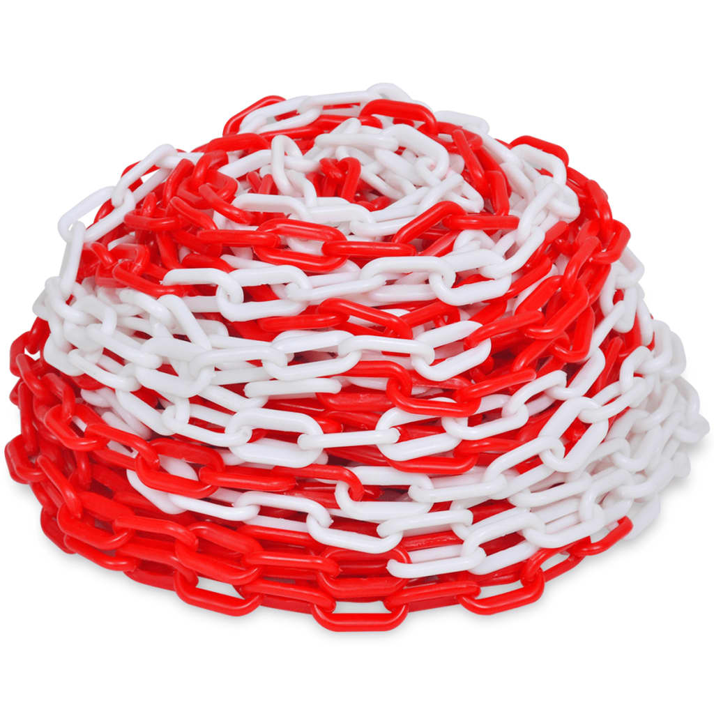 Catena di sicurezza Vidaxl 30 m di plastica rossa e bianca