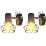 Nástěnné lampy Vidaxl 2 st s LED průmyslový styl černé