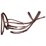 Vidaxl Bridle Leather s kombinovaným nosem, otěžemi a kousek hnědým poníkem