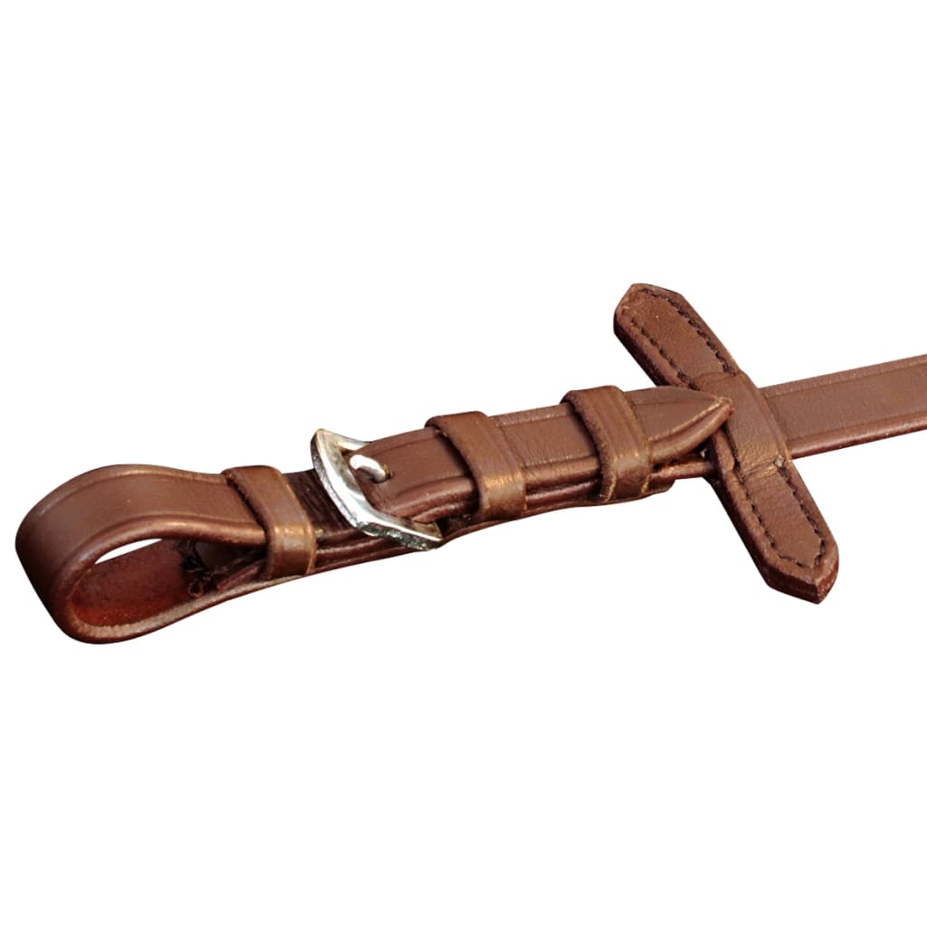 Vidaxl Bridle in pelle con nastro combinato, redini e bit marrone pieno