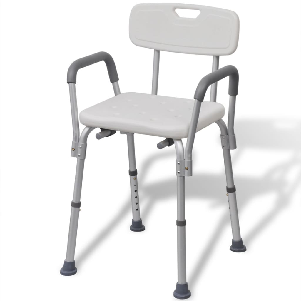 Vidaxl shower chair aluminum white