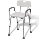 Vidaxl shower chair aluminum white