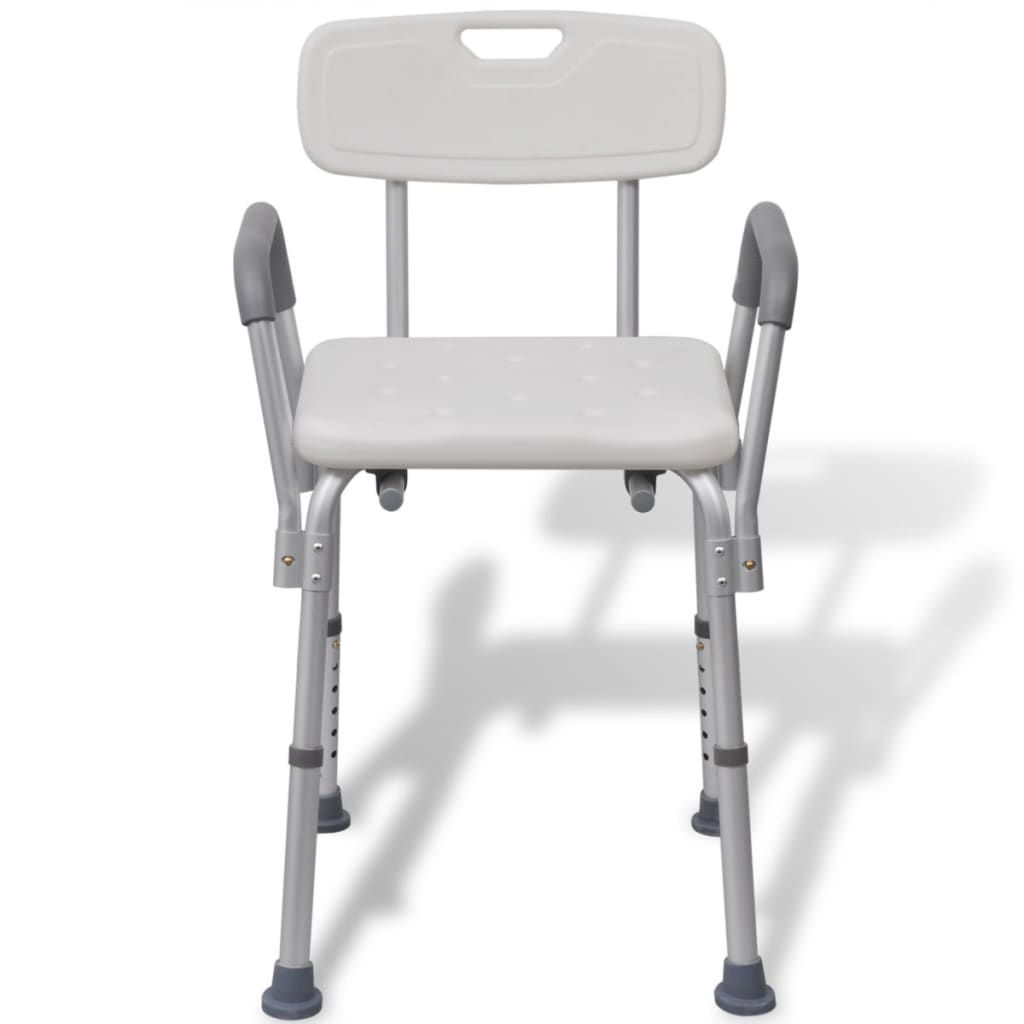 Vidaxl shower chair aluminum white