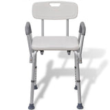 Vidaxl shower chair aluminum white