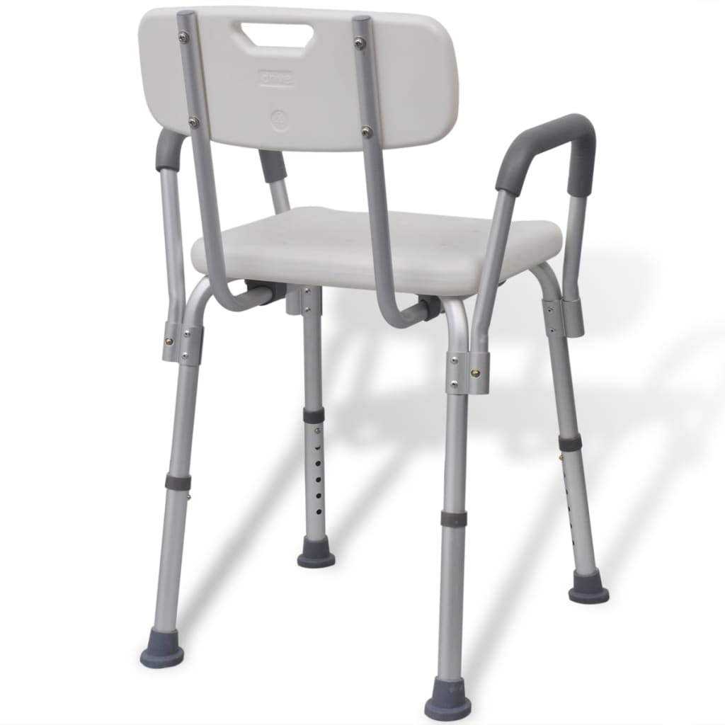 Vidaxl shower chair aluminum white
