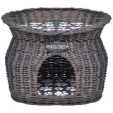 Vidaxl cat bed house scratching post with cushion willows