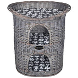 Vidaxl cat bed house scratching post 2-layer with cushion willows