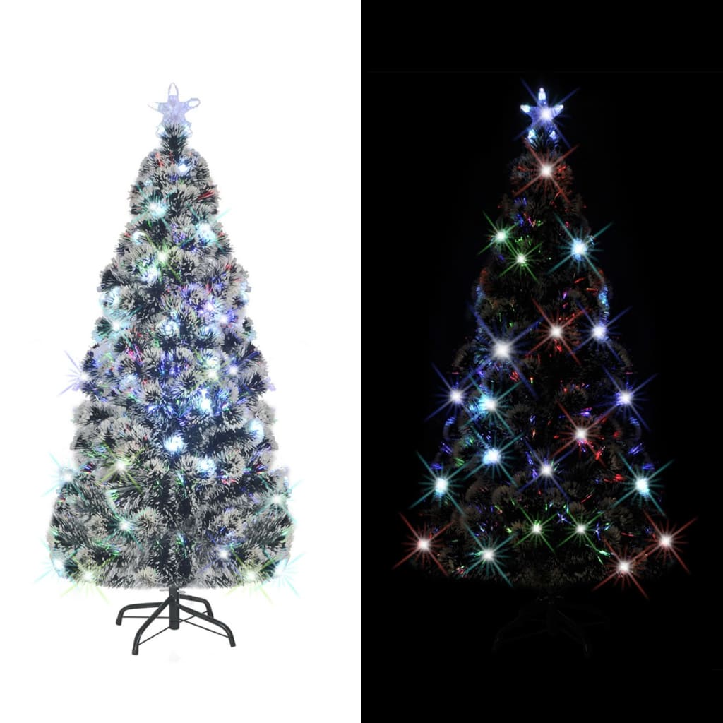 Vidaxl božično drevo z LED in standardno 210 cm optika vlaken