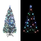 Vidaxl božično drevo z LED in standardno 210 cm optika vlaken
