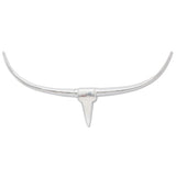 Vidaxl Bulls hode for veggen aluminium 96 cm sølvfarget