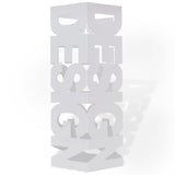 Vidaxl -paraply og gangstokkholder White Square Steel 48,5 cm