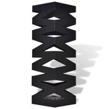 Vidaxl umbrella and walking stick holder square 48.5 cm steel black