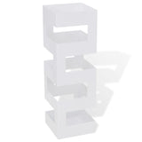 Vidaxl umbrella and walking stick holder white square steel 48.5 cm