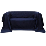VIDAXL Bank Cover Microsuede Navy Blue 210 x 280 cm