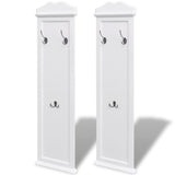 Vidaxl coat racks white 2 pcs