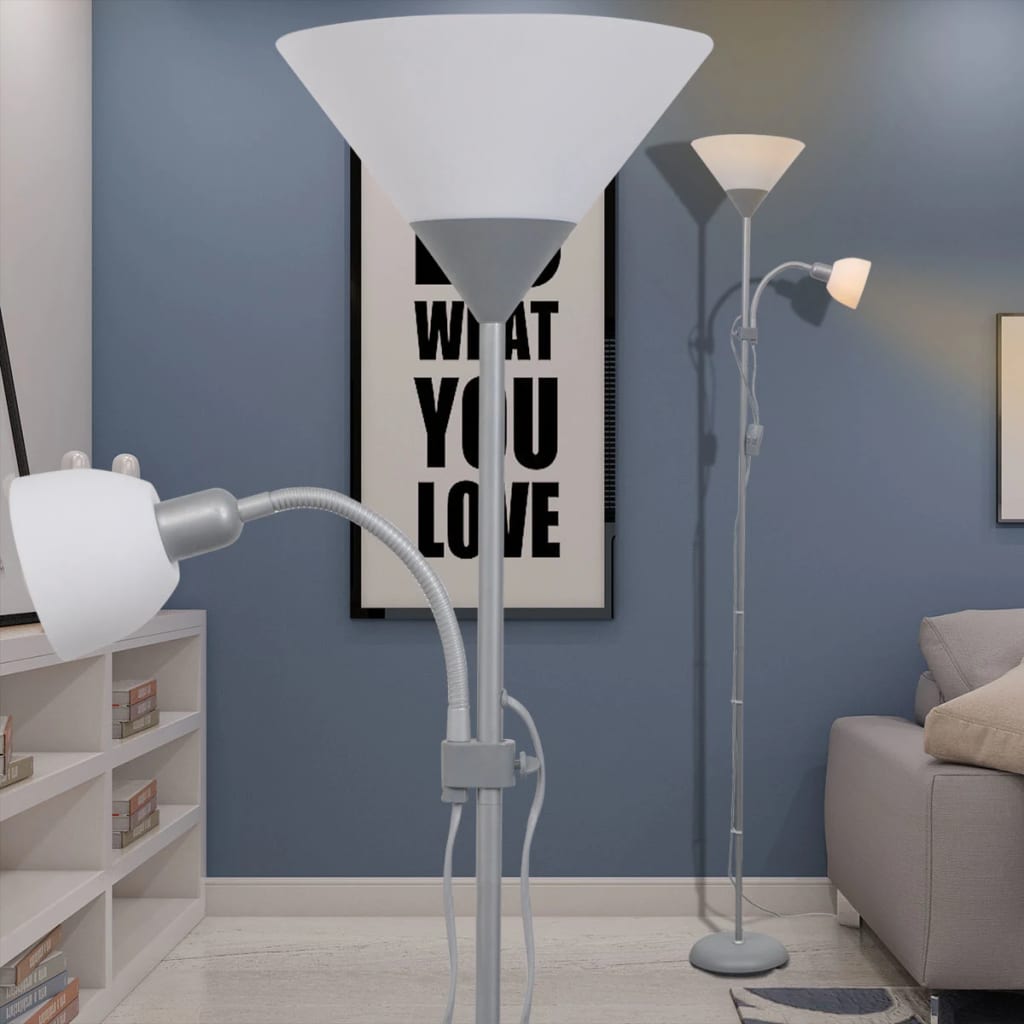 VidaXL floor lamp gray