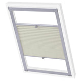 Vidaxl Roller Blind Pleated Cream C04