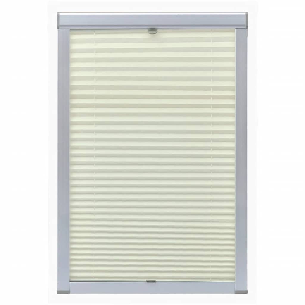 Vidaxl Roller Blind Pleated Cream C04