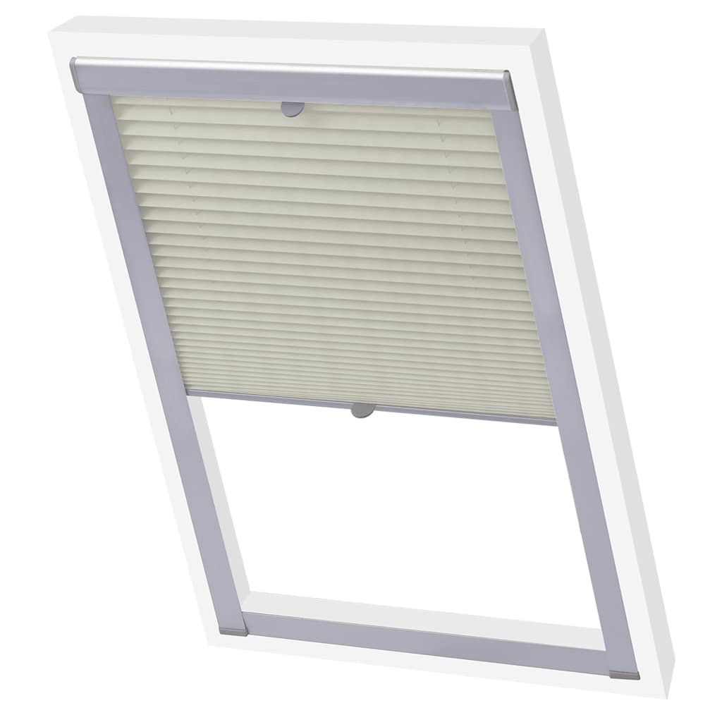 Vidaxl Roller Blind Pleated Cream C04