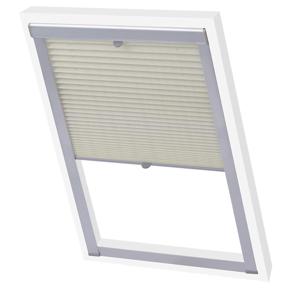 Vidaxl Roller Blind Pleated Cream S08 608