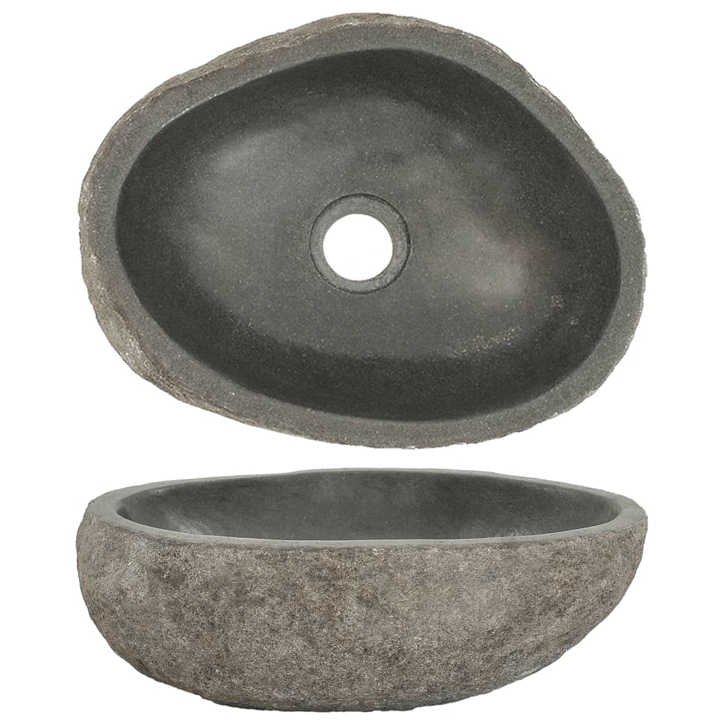 Vidaxl wastbasin oval (29-38) x (24-31) cm River Steen