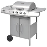 Vidaxl gas barbecue 4+1 cooking zone silver