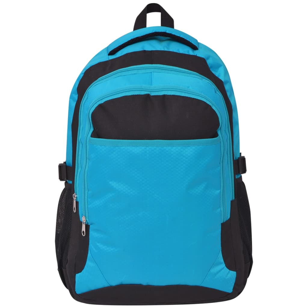 Vidaxl -Rucksack für die Schule 40 l Schwarz und Blau