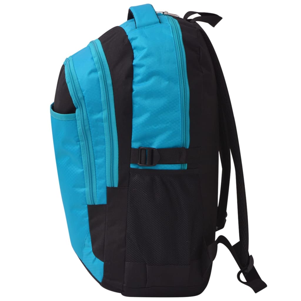 Vidaxl -Rucksack für die Schule 40 l Schwarz und Blau