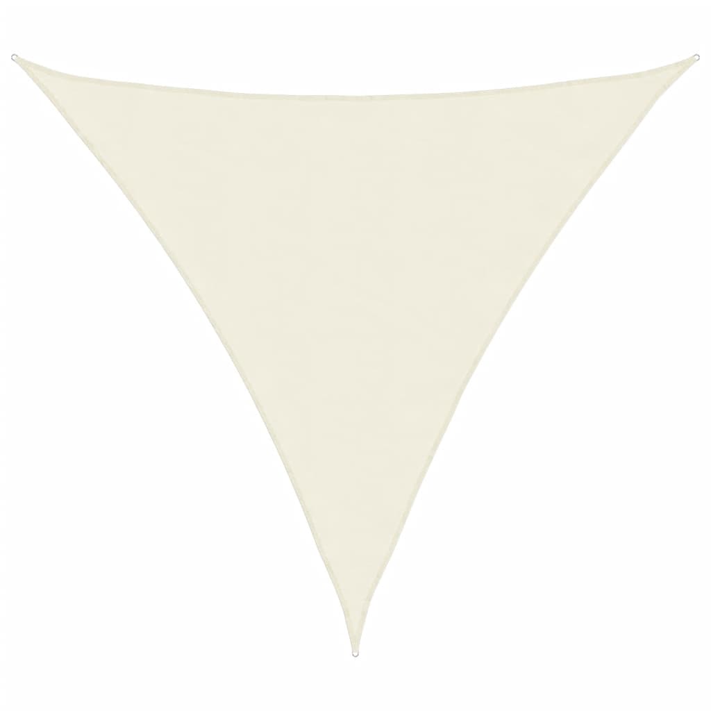 Vidaxl Sun Shade Triangular 3.6x3.6x3.6 M Crèmewit in tessuto Oxford