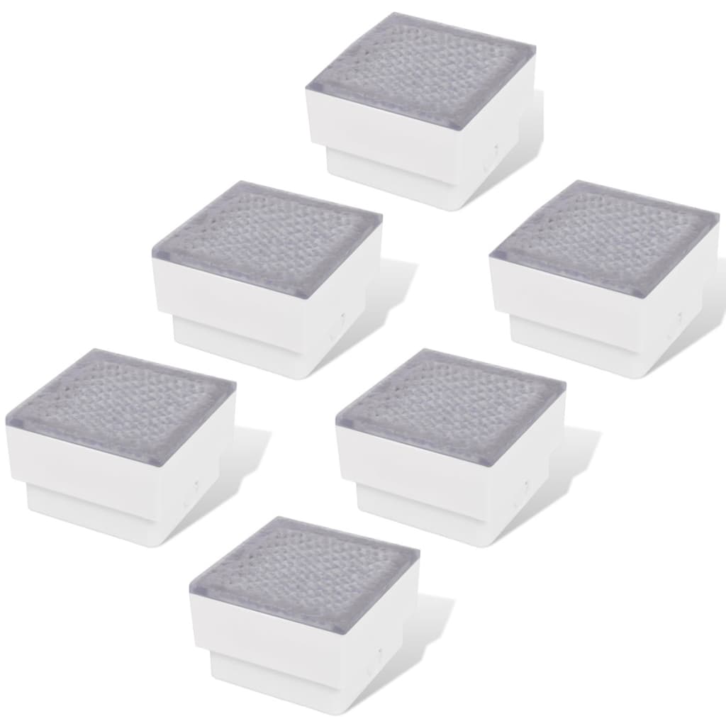 Vidaxl jordpladser 6 st LED 100x100x68 mm
