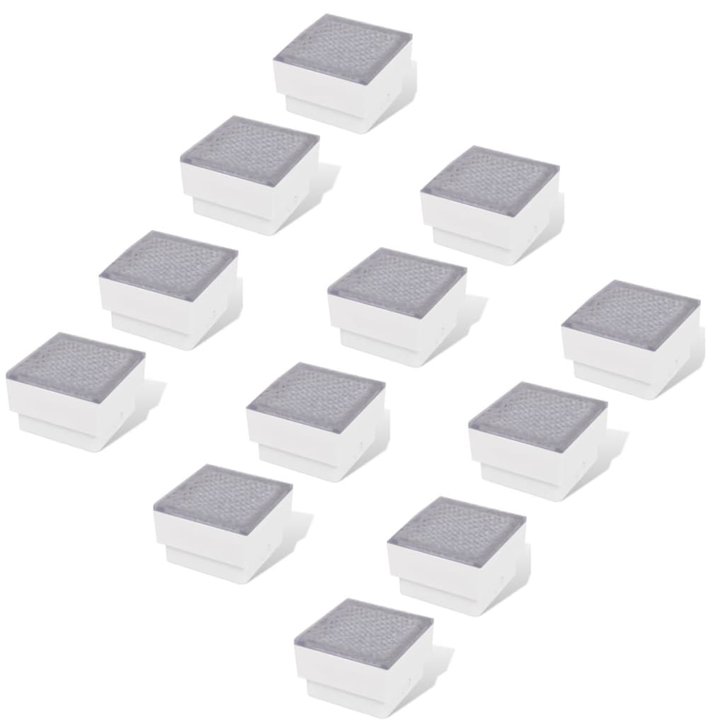 Vidaxl jordpladser 12 st LED 100x100x68 mm