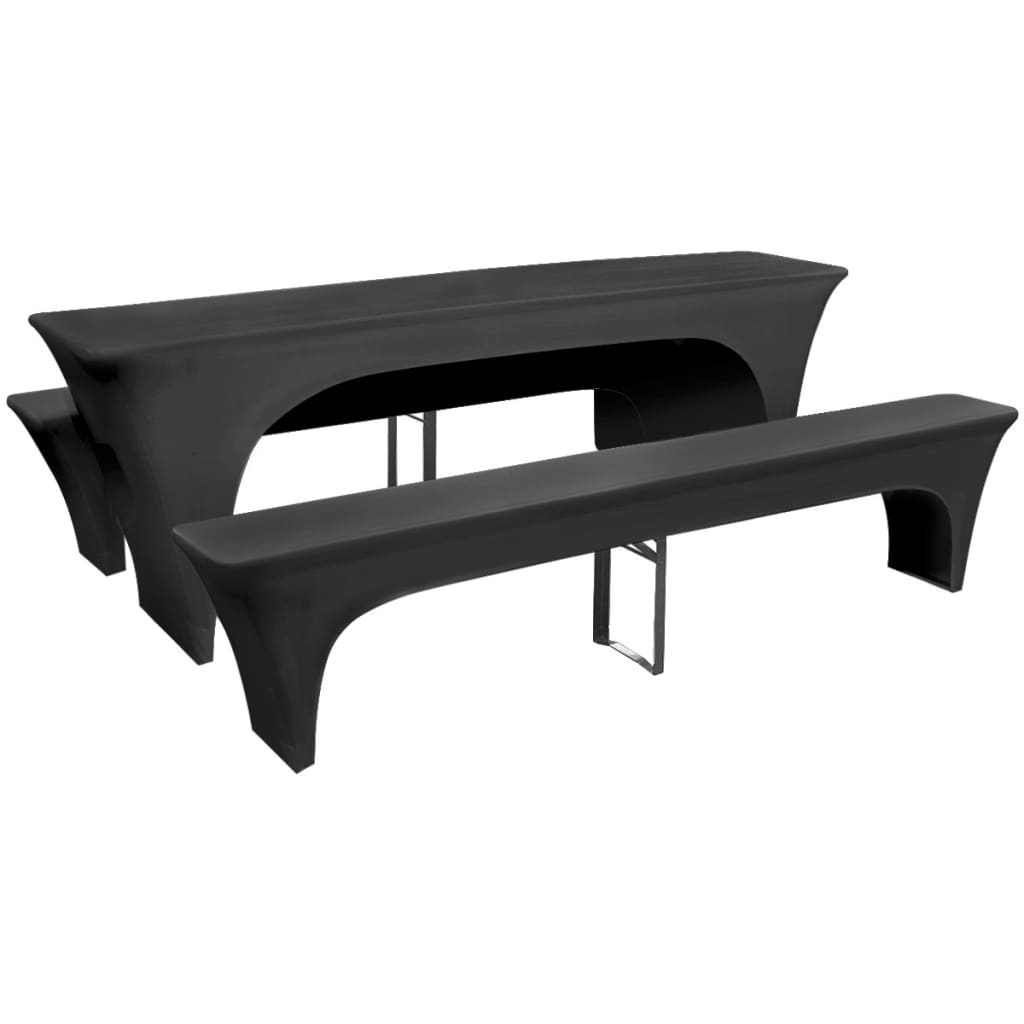 Vidaxl Biertafel- and Bankhoesset Stretch dust Anthracite 3-piece