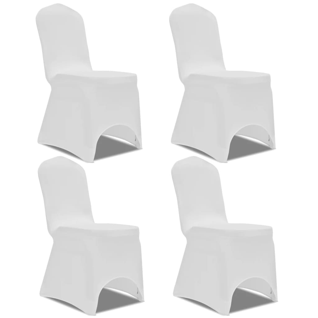 Vidaxl Chair Cover Stretch 4 pieces White