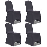 Vidaxl Chair Cover Stretch Anthracite 4 pieces