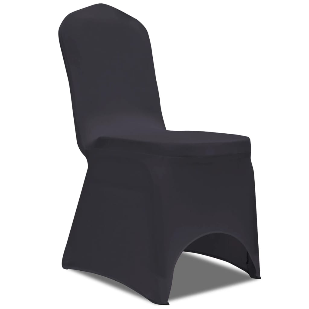 Couverture de chaise vidaxl extensible anthracite 4 pièces