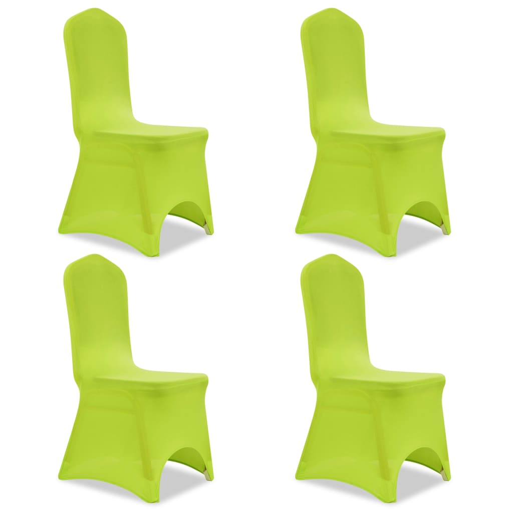 Vidaxl Chair Cover Stretch 4 pieces green
