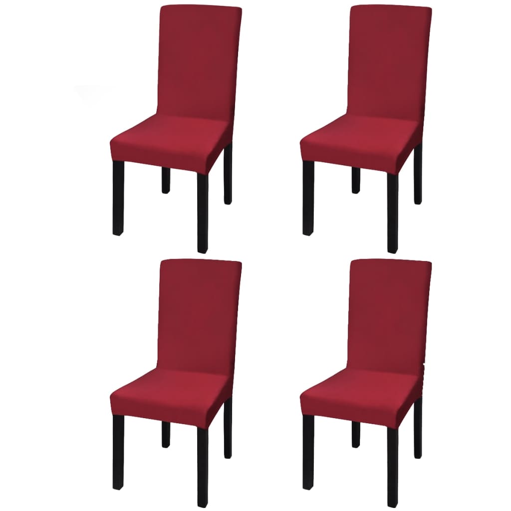 VidaXL Seat Covers 4 St Stretch Straight Bordeaux