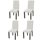 Vidaxl -stol dekker 4 st stretch rett krem ​​-farget