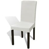 Vidaxl -stol dekker 4 st stretch rett krem ​​-farget