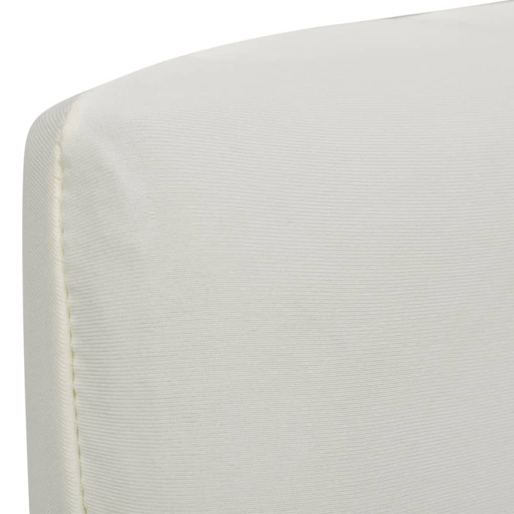 Vidaxl -stol dekker 4 st stretch rett krem ​​-farget