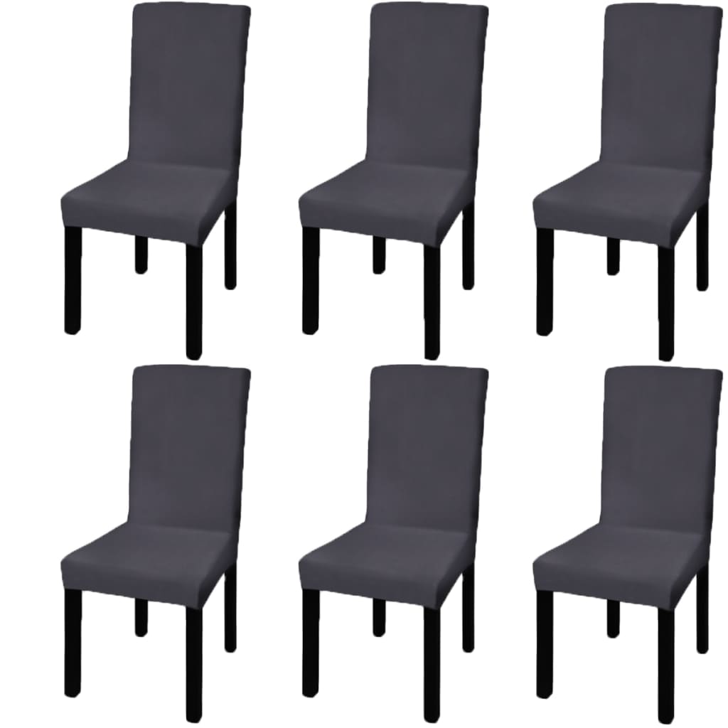 Vidaxl Seat Covers 6 st Stretch straight anthracite -colored